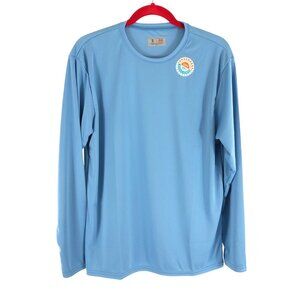 A4 Adult Mens Shirt Sun Protection UPF 30+ Moisture Wicking Blue Size S